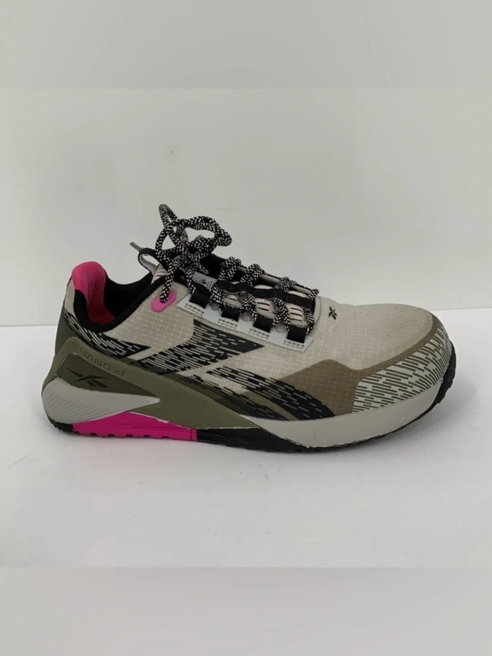 Reebok Work Nano X1 shoe sneaker composite safety toe gray pink women 7 WIDE 7W